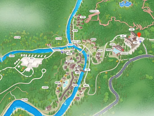 金口河结合景区手绘地图智慧导览和720全景技术，可以让景区更加“动”起来，为游客提供更加身临其境的导览体验。